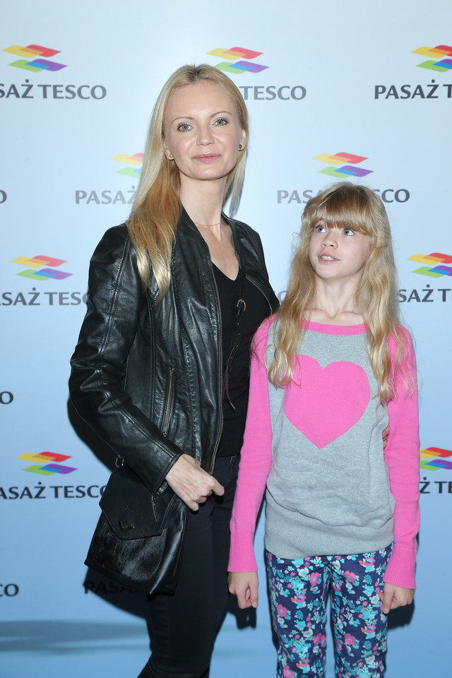 Olga Borys z córką na imprezie rodzinnej