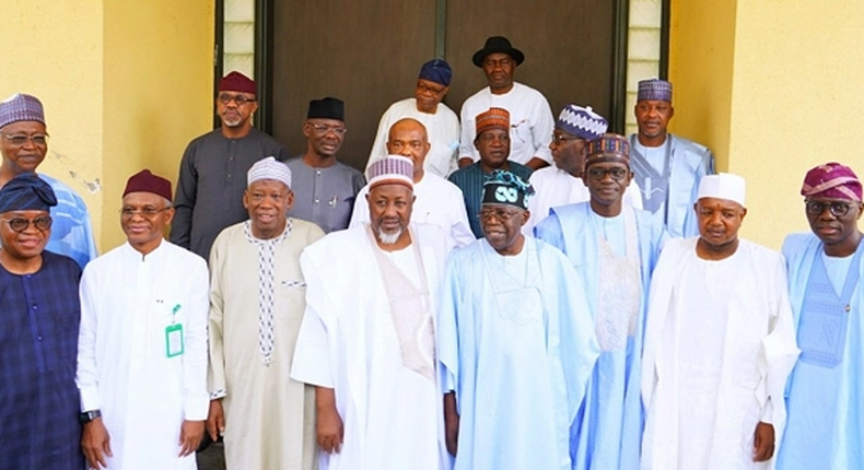 Bola Tinubu meets APC governors in Abuja. (ChannelsTV)