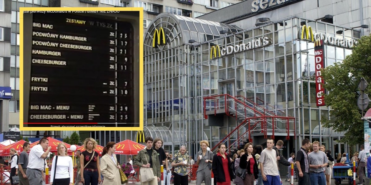 31 lat temu otwarto pierwszą restaurację McDonald's w Polsce (Screen: YouTube.com/@GIMBY NIE ZNAJO)