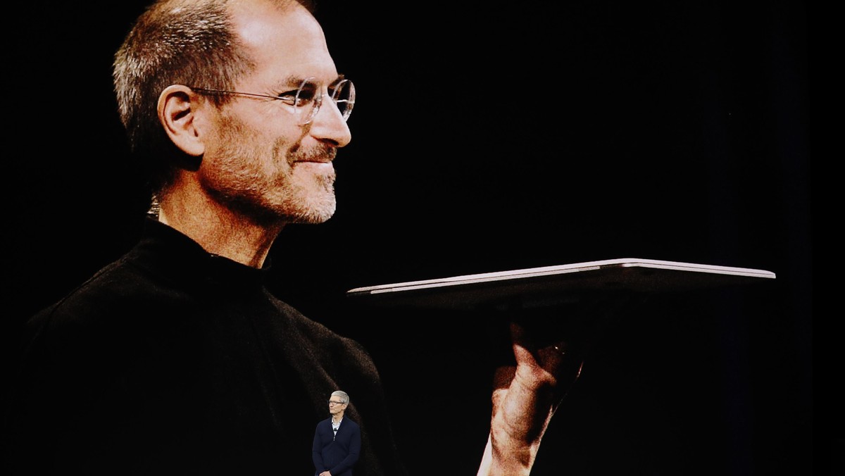 Apple's Tim Cook speaks during a product launch event in Cupertino