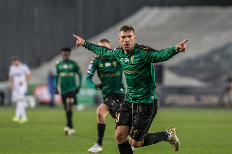Pod koniec rundy jesiennej Podolski odpalił i zdobył trzy gole dla Górnika w Ekstraklasie