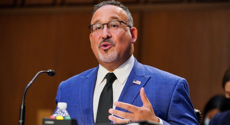 Education Sec. Miguel Cardona.GREG NASH/POOL/AFP via Getty Images