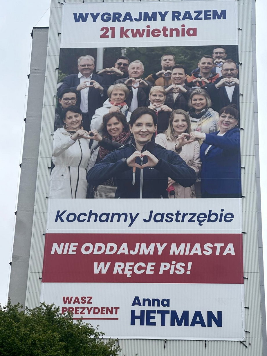Jeden z plakatów Anny Hetman w Jastrzębiu-Zdroju