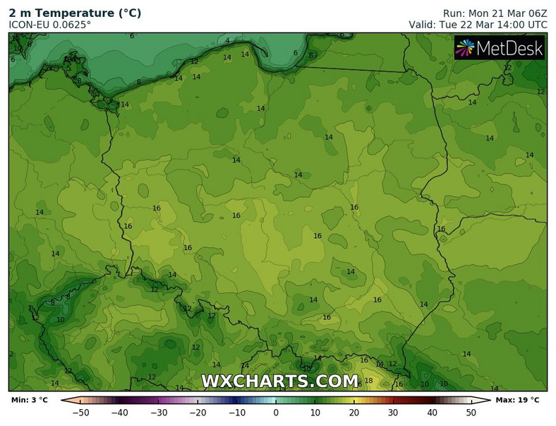 Na termometrach miejscami zobaczymy nawet 17 st. C