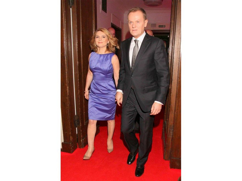Donald Tusk z żoną Małgorzatą na benefisie Daniela Olbrychskiego