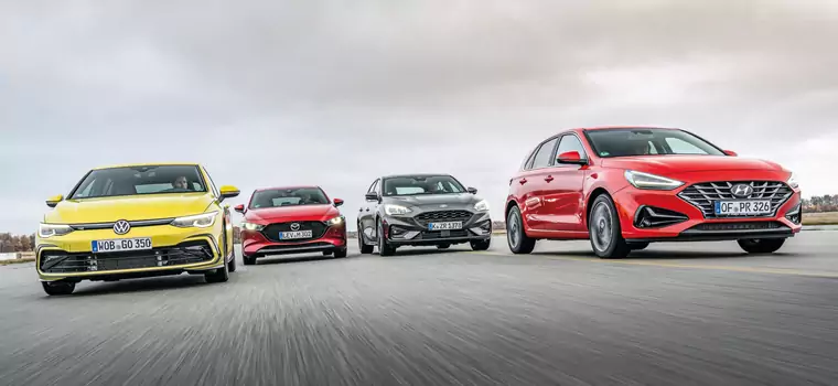 Ford Focus kontra Mazda 3, Hyundai i30 i Volkswagen Golf - który będzie lepszym wyborem? [RANKING]