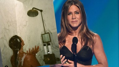 Jennifer Aniston pod prysznicem. Sparodiował ją inny gwiazdor "Przyjaciół"