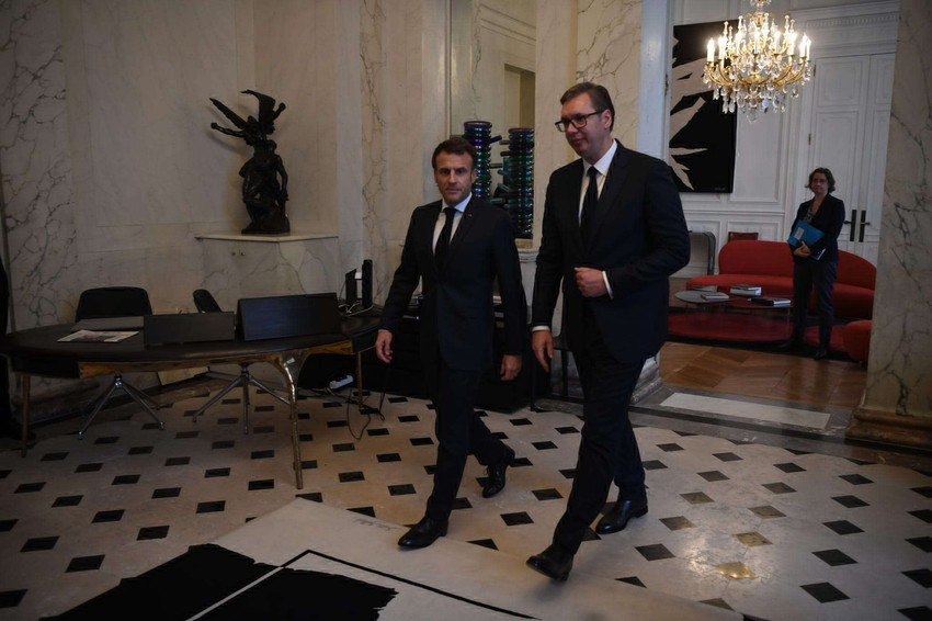 Aleksandar Vučić i Emanuel Makron