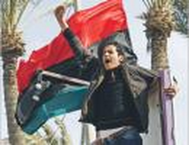 Przeciwnicy Kaddafiego nieustannie protestują od 15 lutego Fot. Reuters/Forum