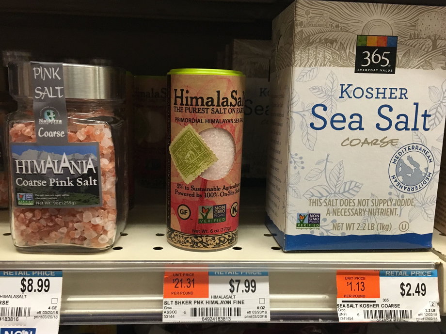 Himalayan salt can be 20 times more expensive than normal table salt.