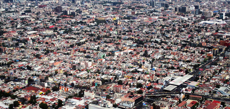 Mexico City z lotu ptaka