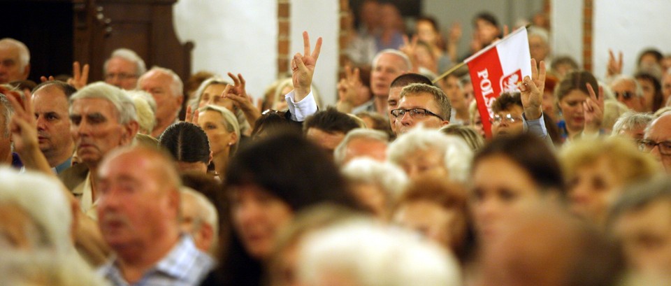 WARSZAWA KRZYŻ POD PAŁACEM PREZYDENCKIM MSZA