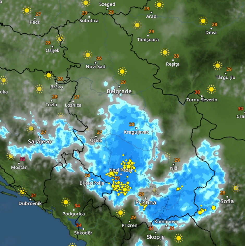 Nevreme se od 18h širi na jug zemlje