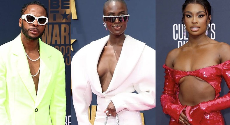 From left to right: Dexta Daps, Madisin Rian, and Coco Jones at the 2023 BET Awards.Leon Bennett, Frazer Harrison/Getty Images