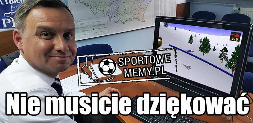 Memy po złotym medalu polskich skoczków