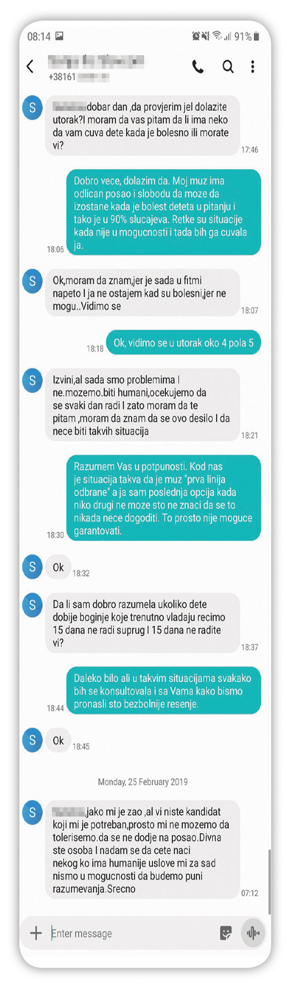 Prepiska sa direktorkom firme svakog bi ostavila bez teksta, kao što je to doživela i  naša sagovornica S. L.