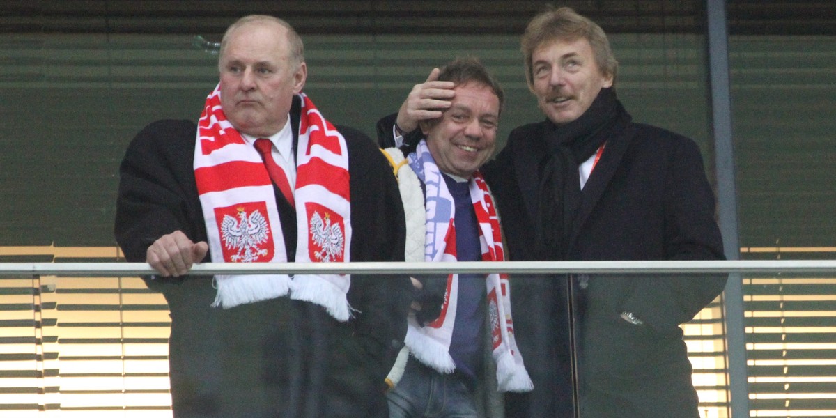 Andrzej Buncol i Zbigniew Boniek na meczu