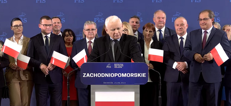 Jarosław Kaczyński w Szczecinie: film Agnieszki Holland ma nas pokazać jako naród zdziczały i okrutny