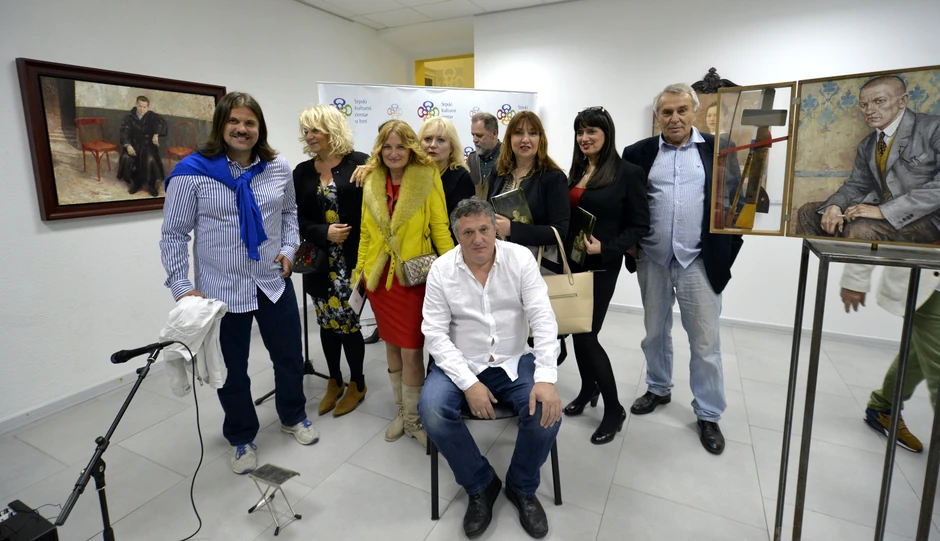 Na otvaranju izložbe Milana Tucovića