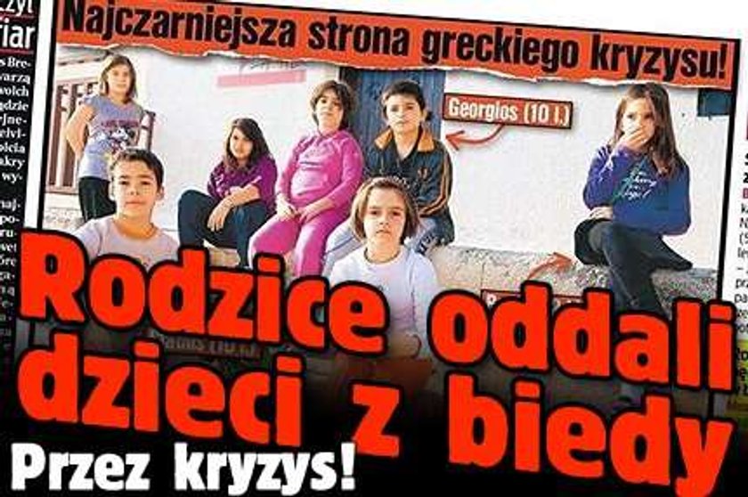 Rodzice oddali dzieci z biedy. Przez kryzys!