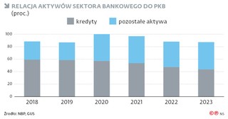 Relacja aktywów sektora bankowego do PKB