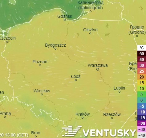 Pogoda w Polsce, sobota 28.03