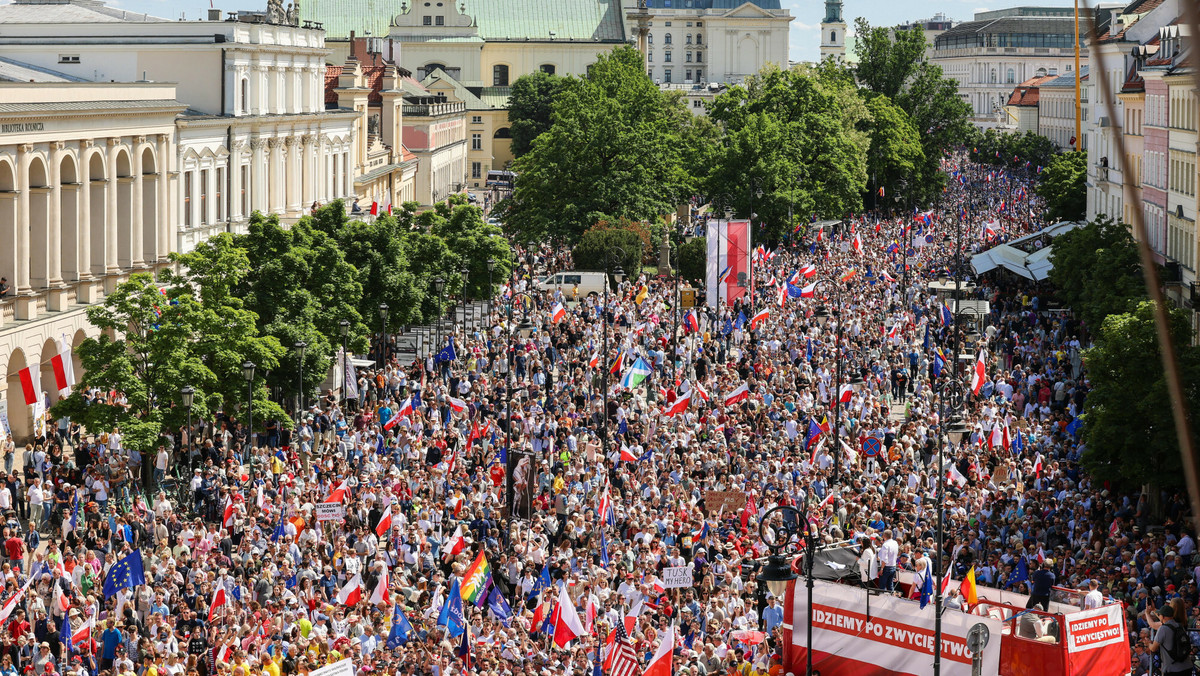 Relacje telewizyjne z marszu 4 czerwca. TVN24 z największą widownią