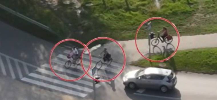 Policjanci obserwowali rowerzystów. "Muszą liczyć się z mandatami" [WIDEO]