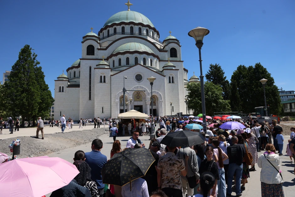 Hram Svetog Save zbog pojasa Presvete Bogorodice