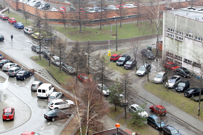 Na Tysiącleciu w Katowicach trudno zlaeźć miejsce do parkowania