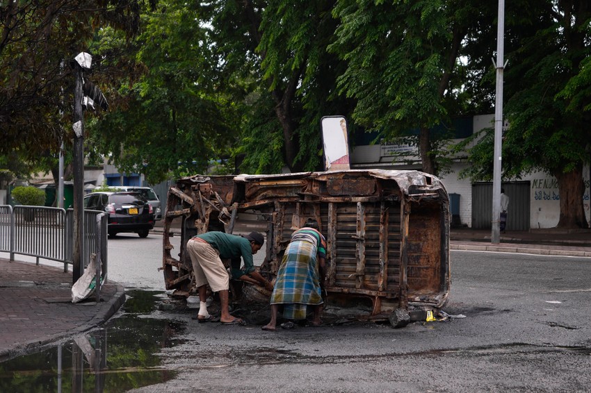Kolombo, Šri Lanka, nakon nasilnih protesta