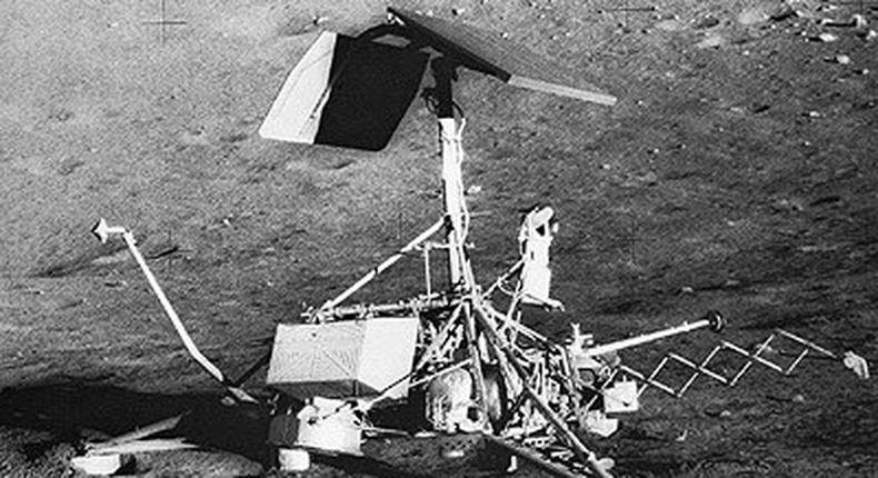 The Surveyor 3 unmanned spacecraft. 