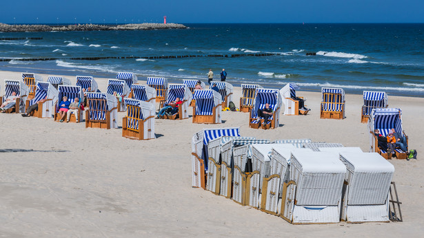 Plaża w Kołobrzegu cieszy się ogromną popularnością wśród niemieckich turystów