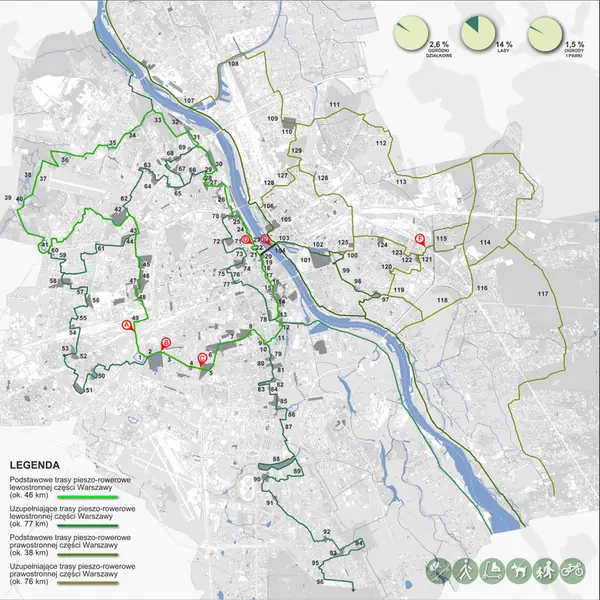 Mapa ścieżek pieszo-rowerowych