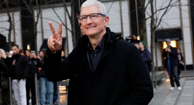 CEO Tim Cook kicked off Apple's quarterly earnings call on Thursday.Michael M Santiago/Getty Images