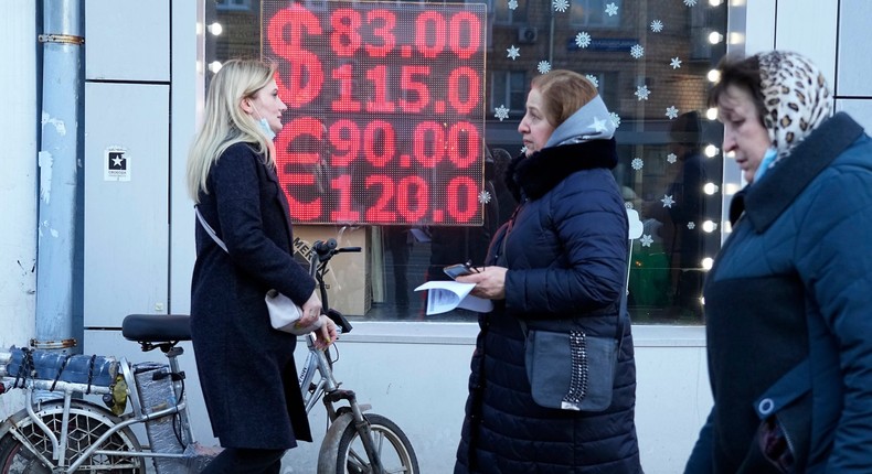 Russian financial markets are under severe strain after the latest sanctions.