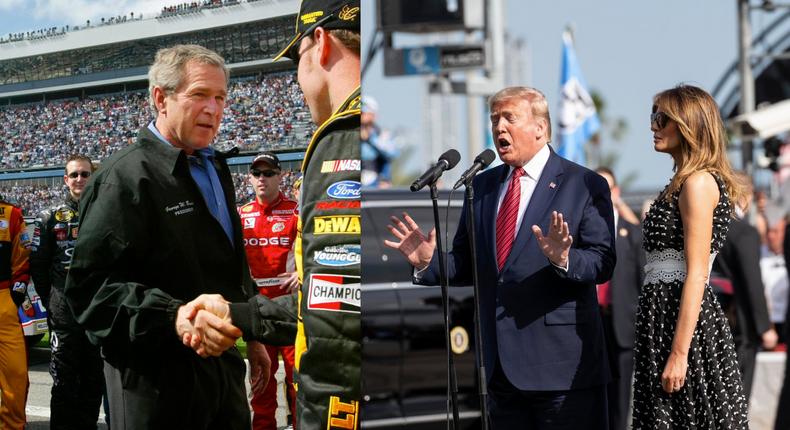 Bush Trump nascar