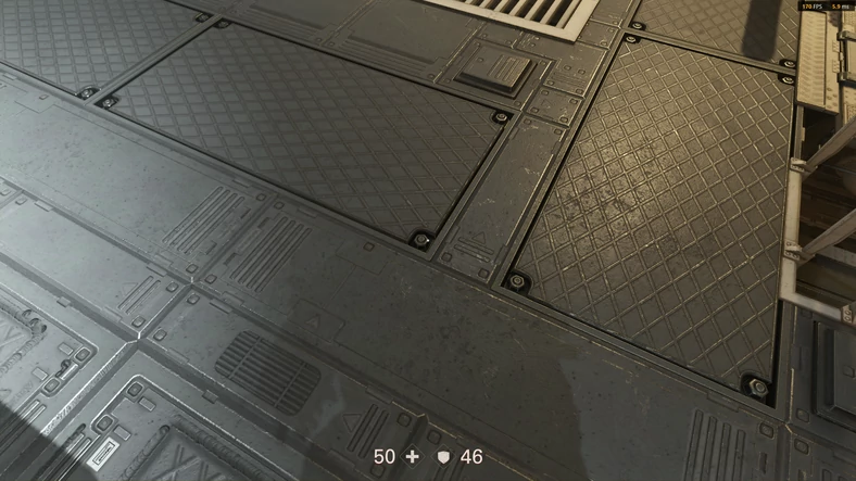 Wolfenstein II: The New Colossus - Podłoga - Nvidia Adaptive Shading - jakość