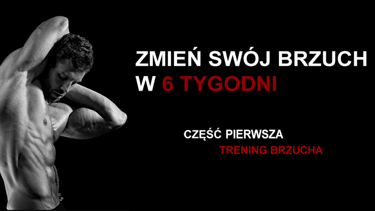 W pierwszej części 6 tygodniowej przemiany zajmiemy się typowym treningiem mięśni brzucha. Składa się on z 6 ćwiczeń wykonywanych trzy razy w tygodniu, angażujących zarówno dolną, górną jak i skośną część mięśni brzucha.