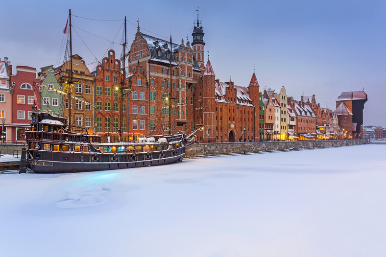 Zimowe krajobrazy w Gdańsku