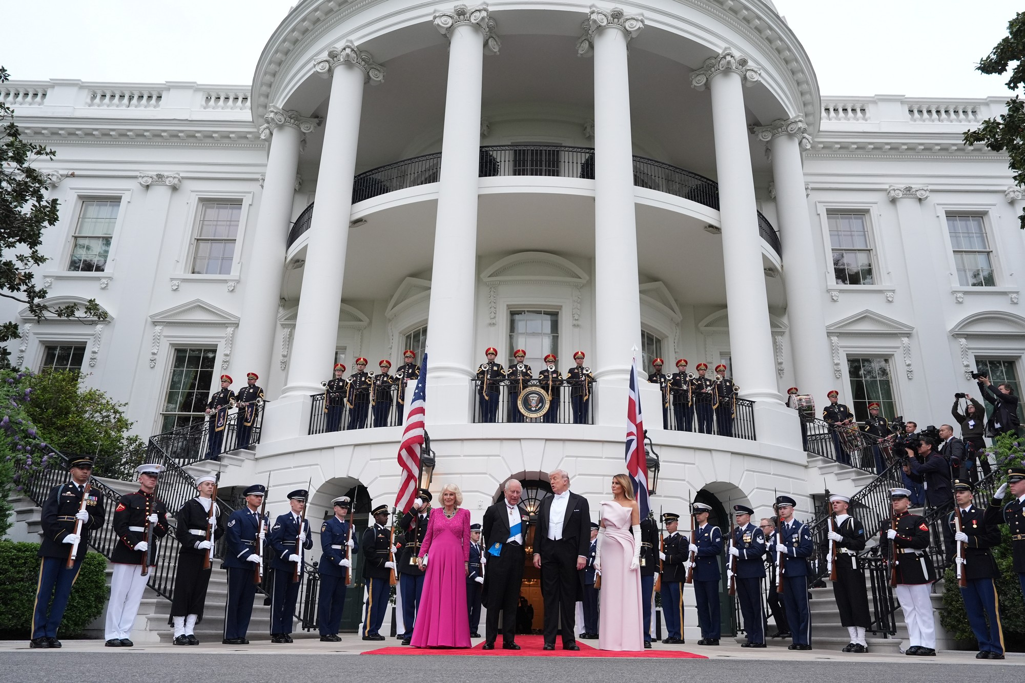Kráľovská návšteva Donalda Trumpa v Spojených štátoch.