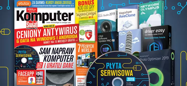 Komputer Świat 9/2019: test VPN-ów, raport o FaceApp, Płyta serwisowa, bonusy: G DATA, eTutor, Margonem, dodatek o bezpiecznych zakupach online