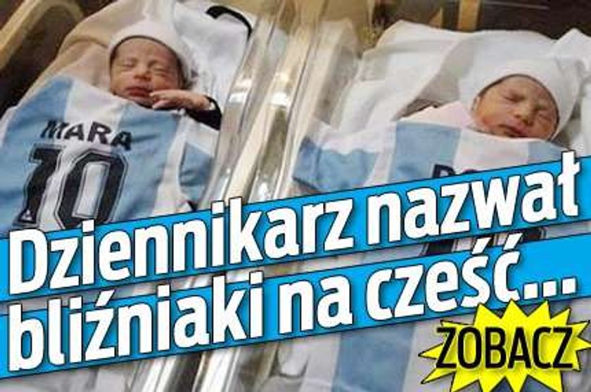 Dziennikarz nazwał bliźniaki na cześć...