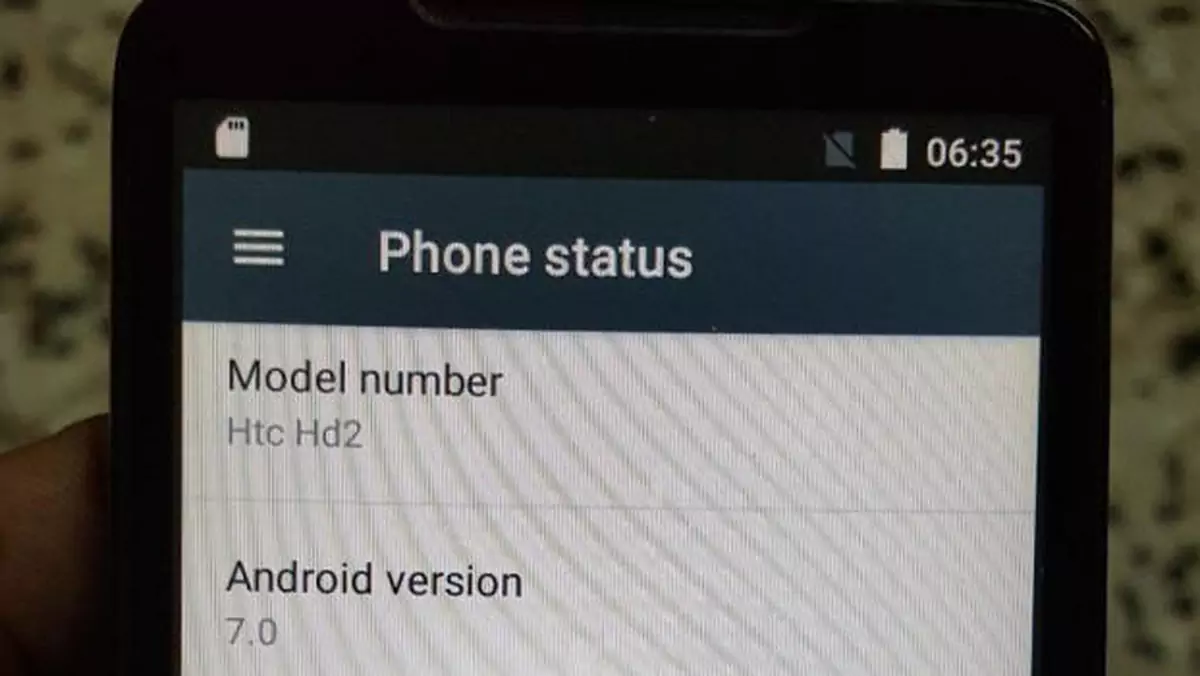 HTC HD2 z 2009 roku z Androidem 7.0 Nougat