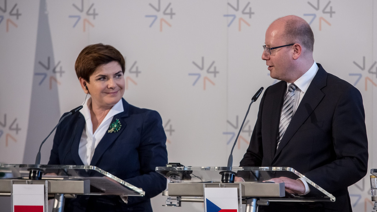 Beata Szydło i premier Czech Bohuslaw Sobotka 