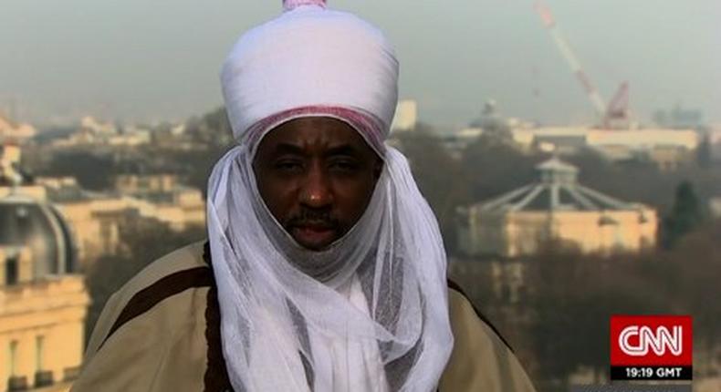 Emir of Kano, Sanusi Lamido Sanusi during an interview on CNN