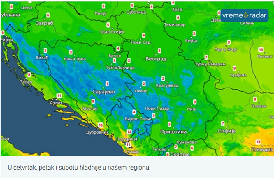 Zahlađenje u regionu