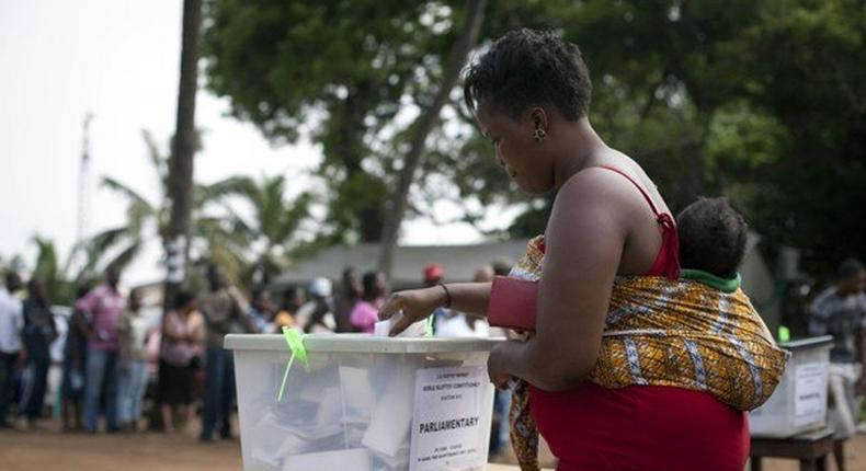 A lady voting (File photo)