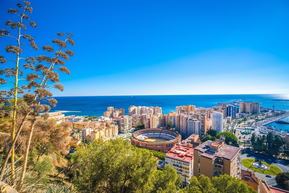 Výhľad na španielske mesto Malaga