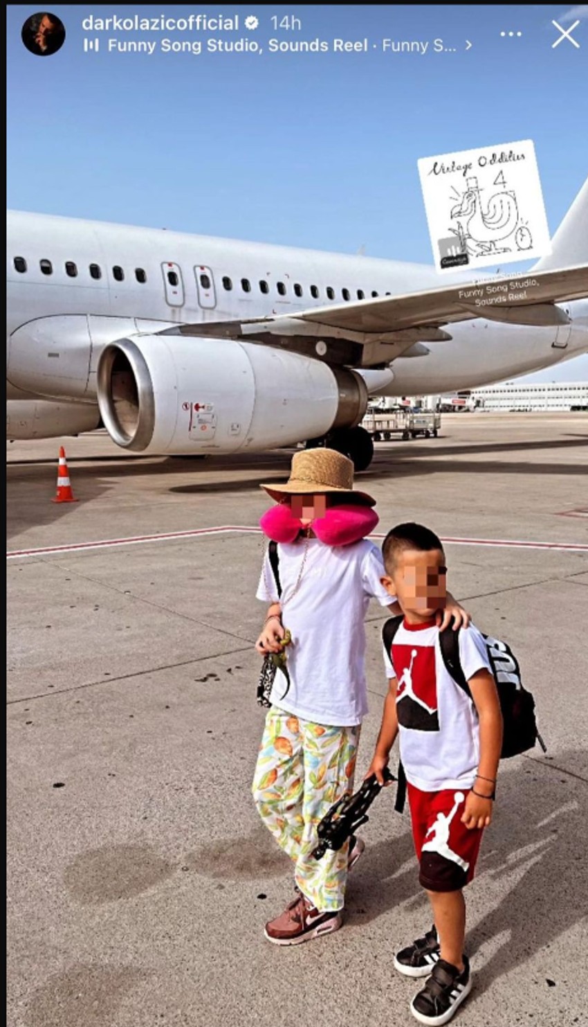 Darko Lazić sa decom na letovanju